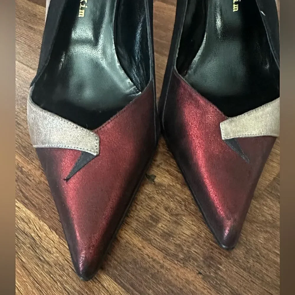 Elegant Red and Black Women's Heels